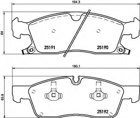 BREMBO P37015 Комплект гальмівних колодок, дискове гальмо