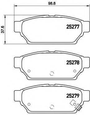 BREMBO P54053 Комплект гальмівних колодок, дискове гальмо