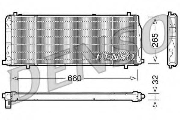 DENSO DRM02004 Радіатор, охолодження двигуна