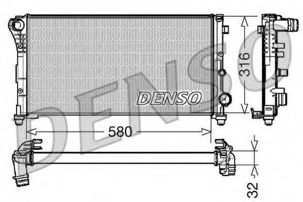 DENSO DRM09084 Радіатор, охолодження двигуна
