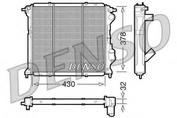 DENSO DRM23027 Радіатор, охолодження двигуна