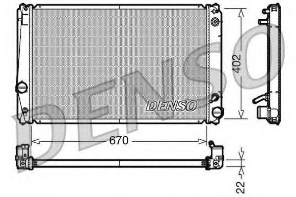 DENSO DRM50052 Радіатор, охолодження двигуна