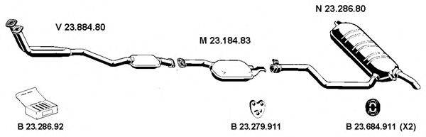 EBERSPACHER 232082 Система випуску ОГ