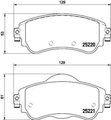 MINTEX MDB3174 Комплект гальмівних колодок, дискове гальмо