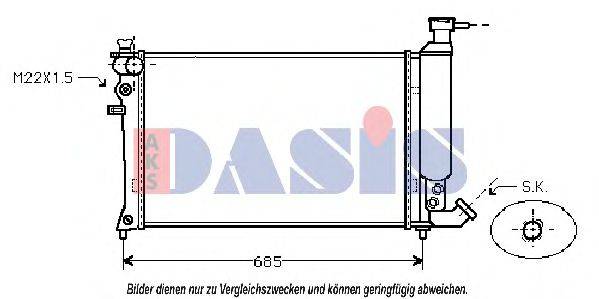 AKS DASIS CN2062 Радіатор, охолодження двигуна