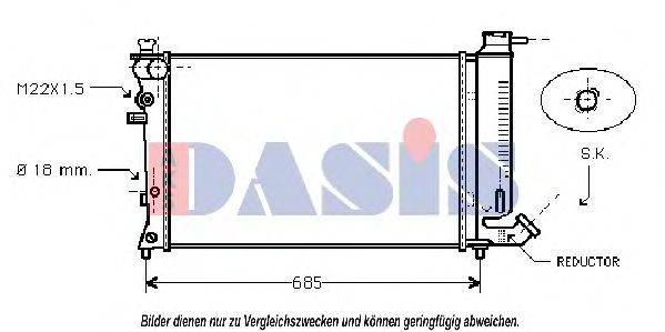 AKS DASIS 9002113 Радіатор, охолодження двигуна