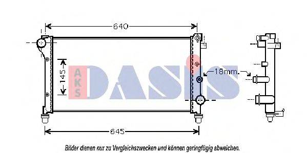 AKS DASIS FTA2379 Радіатор, охолодження двигуна