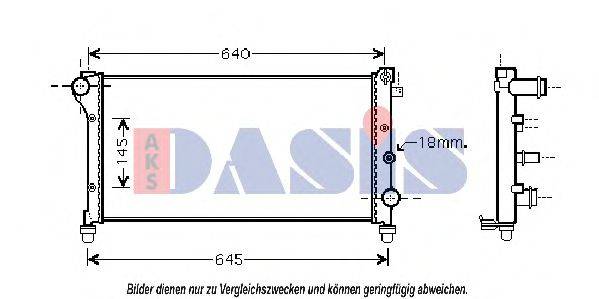 AKS DASIS FT2362 Радіатор, охолодження двигуна