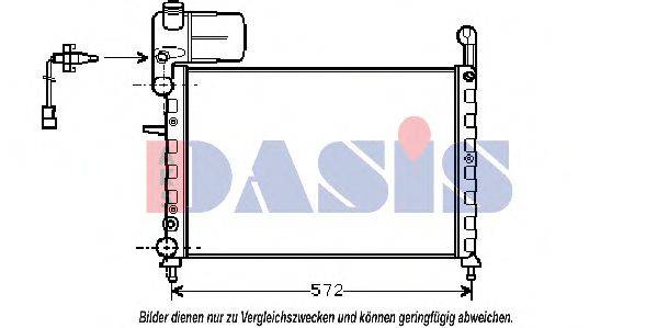 AKS DASIS 17002120 Радіатор, охолодження двигуна