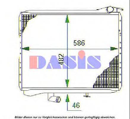 AKS DASIS 131680N Радіатор, охолодження двигуна