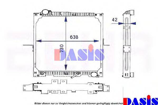 AKS DASIS 132370T Радіатор, охолодження двигуна