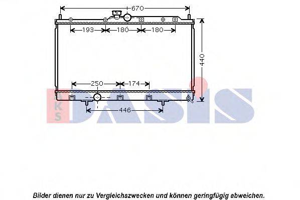 AKS DASIS 140007N Радіатор, охолодження двигуна