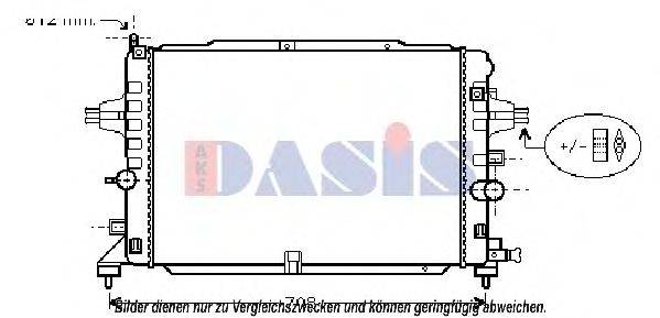 AKS DASIS 150104N Радіатор, охолодження двигуна