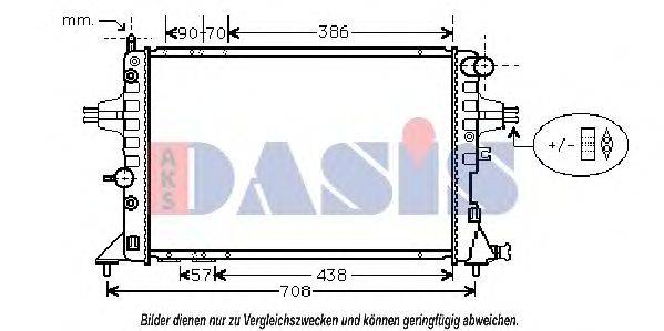 AKS DASIS OLA2253 Радіатор, охолодження двигуна