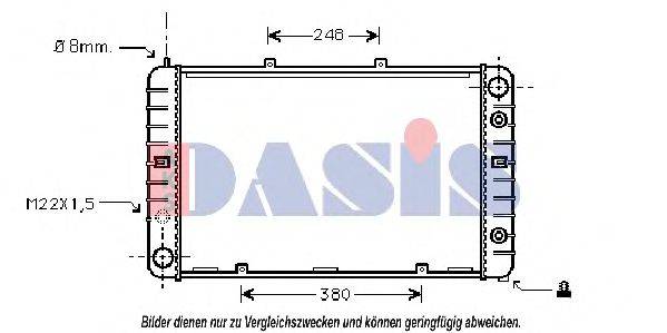 AKS DASIS 170100N Радіатор, охолодження двигуна