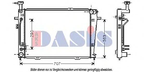 AKS DASIS 510043N Радіатор, охолодження двигуна