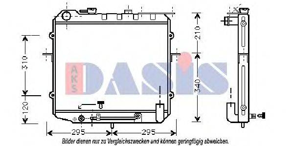 AKS DASIS 510160N Радіатор, охолодження двигуна