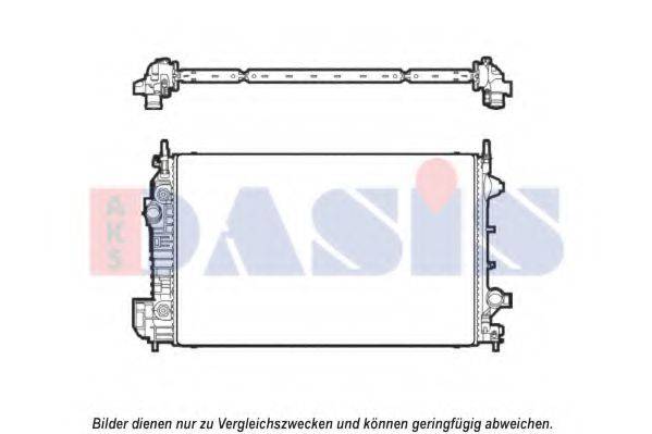 AKS DASIS 190015N Радіатор, охолодження двигуна
