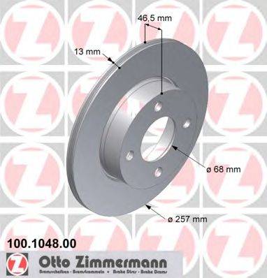 ZIMMERMANN 100104800 гальмівний диск