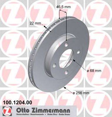 ZIMMERMANN 100120400 гальмівний диск