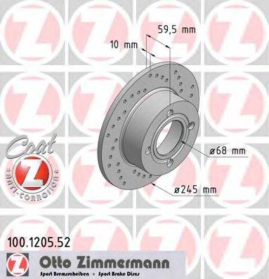 ZIMMERMANN 100120552 гальмівний диск