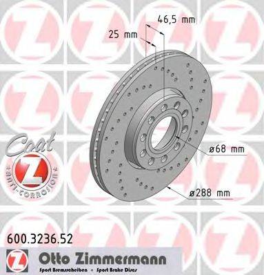 ZIMMERMANN 600323652 гальмівний диск