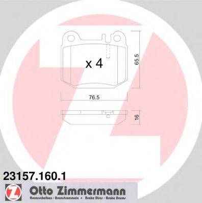 ZIMMERMANN 23157 Комплект гальмівних колодок, дискове гальмо