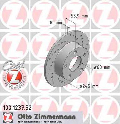 ZIMMERMANN 100123752 гальмівний диск