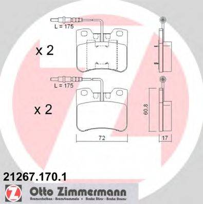 ZIMMERMANN 21191 Комплект гальмівних колодок, дискове гальмо