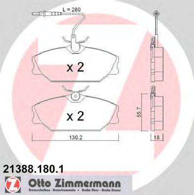 ZIMMERMANN 20919 Комплект гальмівних колодок, дискове гальмо