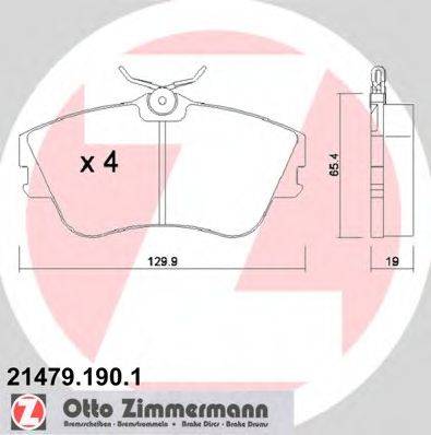 ZIMMERMANN 21479 Комплект гальмівних колодок, дискове гальмо