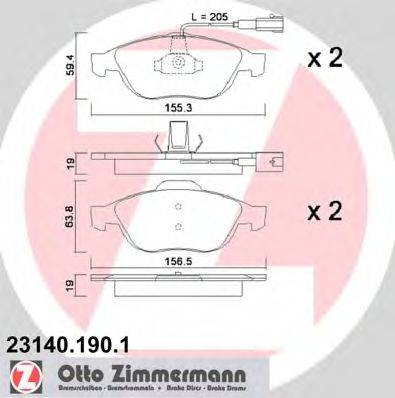 ZIMMERMANN 23141 Комплект гальмівних колодок, дискове гальмо