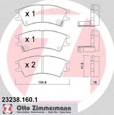 ZIMMERMANN 23239 Комплект гальмівних колодок, дискове гальмо