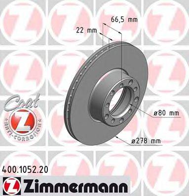 ZIMMERMANN 400105220 гальмівний диск