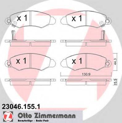ZIMMERMANN 23048 Комплект гальмівних колодок, дискове гальмо
