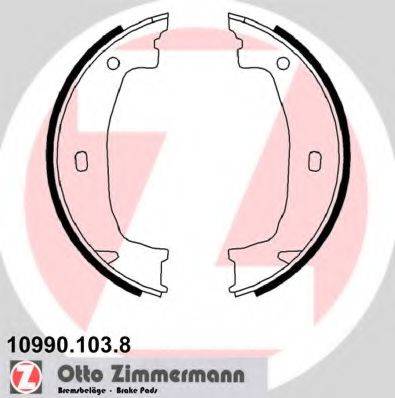 ZIMMERMANN 109901038 Комплект гальмівних колодок, стоянкова гальмівна система