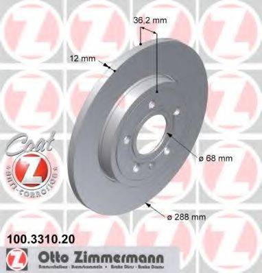 ZIMMERMANN 100331020 гальмівний диск