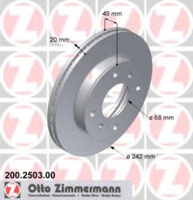 ZIMMERMANN 200250300 гальмівний диск