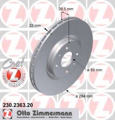 ZIMMERMANN 230236320 гальмівний диск
