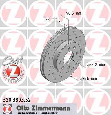 ZIMMERMANN 320380352 гальмівний диск