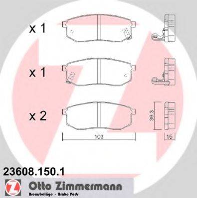 ZIMMERMANN 23609 Комплект гальмівних колодок, дискове гальмо