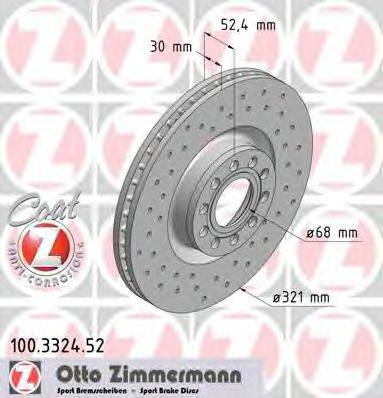 ZIMMERMANN 100332452 гальмівний диск