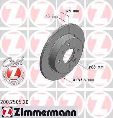 ZIMMERMANN 200250520 гальмівний диск
