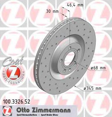 ZIMMERMANN 100332652 гальмівний диск
