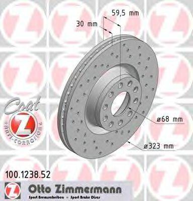 ZIMMERMANN 100123852 гальмівний диск