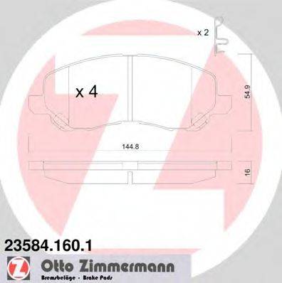 ZIMMERMANN 23584 Комплект гальмівних колодок, дискове гальмо