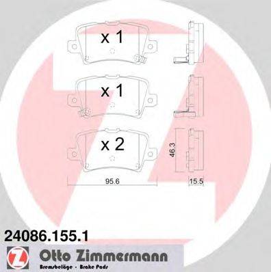 ZIMMERMANN 24518 Комплект гальмівних колодок, дискове гальмо