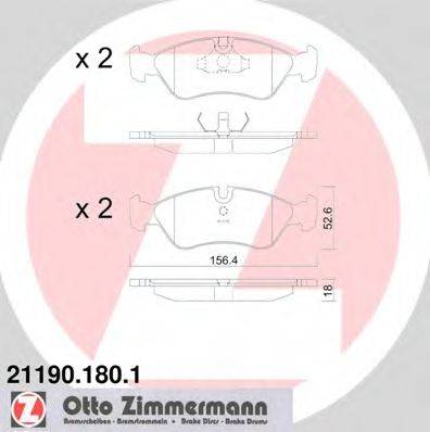 ZIMMERMANN 211901801 Комплект гальмівних колодок, дискове гальмо