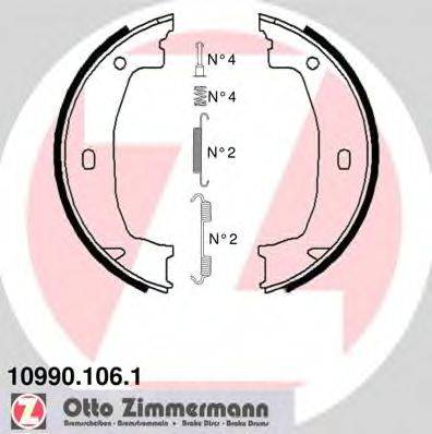 ZIMMERMANN 109901061 Комплект гальмівних колодок, стоянкова гальмівна система