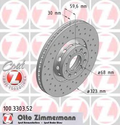ZIMMERMANN 100330352 гальмівний диск